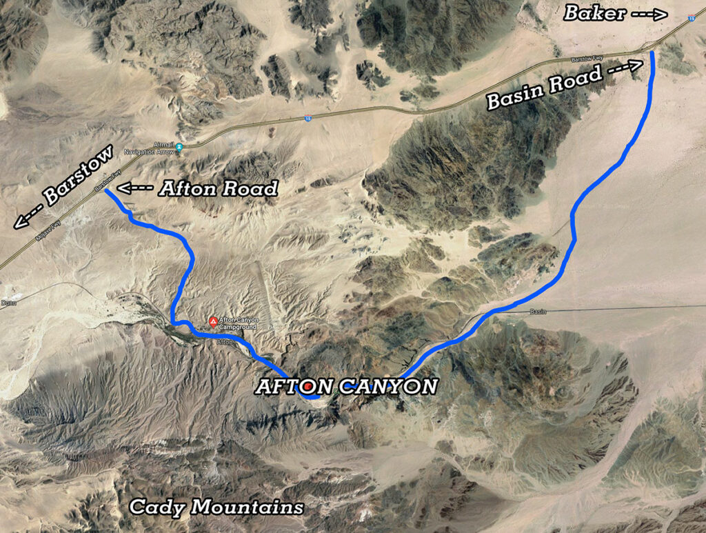 Afton Canyon Map